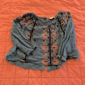 Louis Misha gauze peasant top